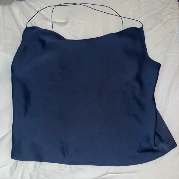 BCBGMaxAzria Dark Blue Cowlneck Camisole Top - Picture 1 of 3